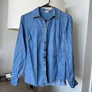 NY & Company button down denim top - size x small